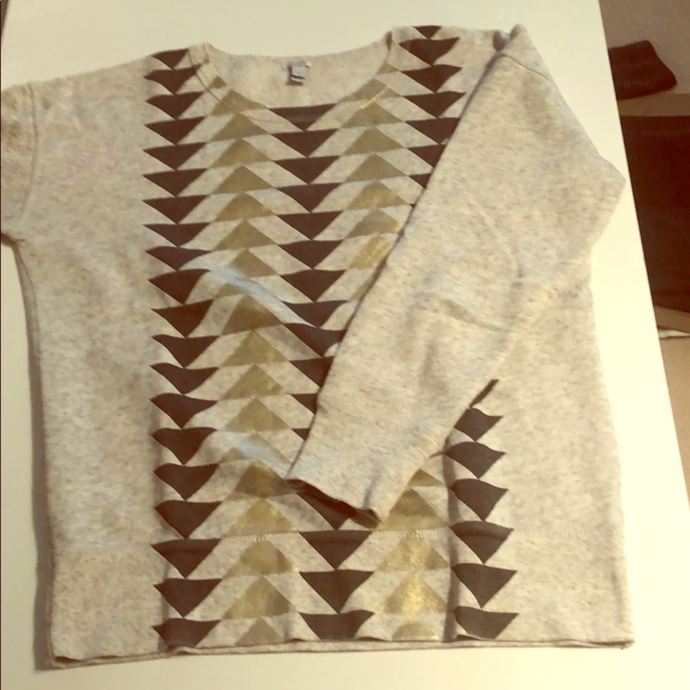 J.Crew sweatshirt sparkly geometric print